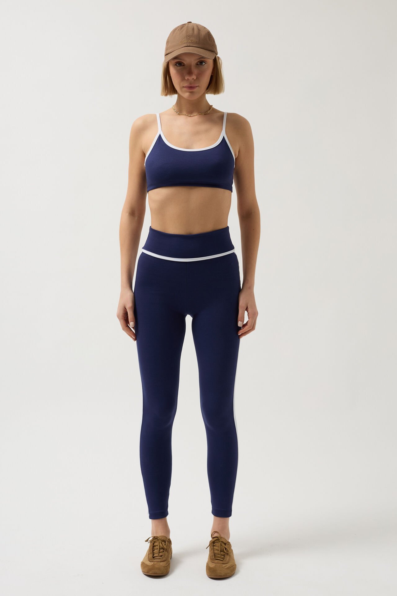 Toptan Biye Detaylı Askılı Lacivert Bra