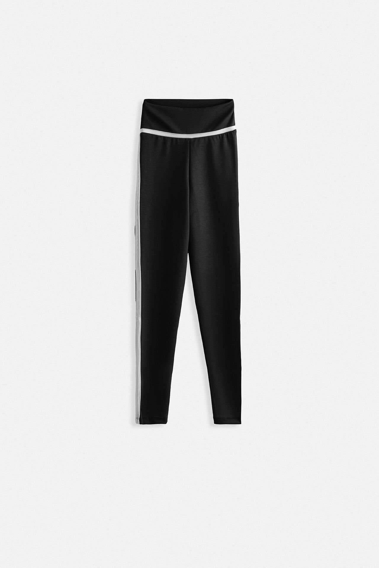 Wholesale High Waist Black Leggings with Piping Detail