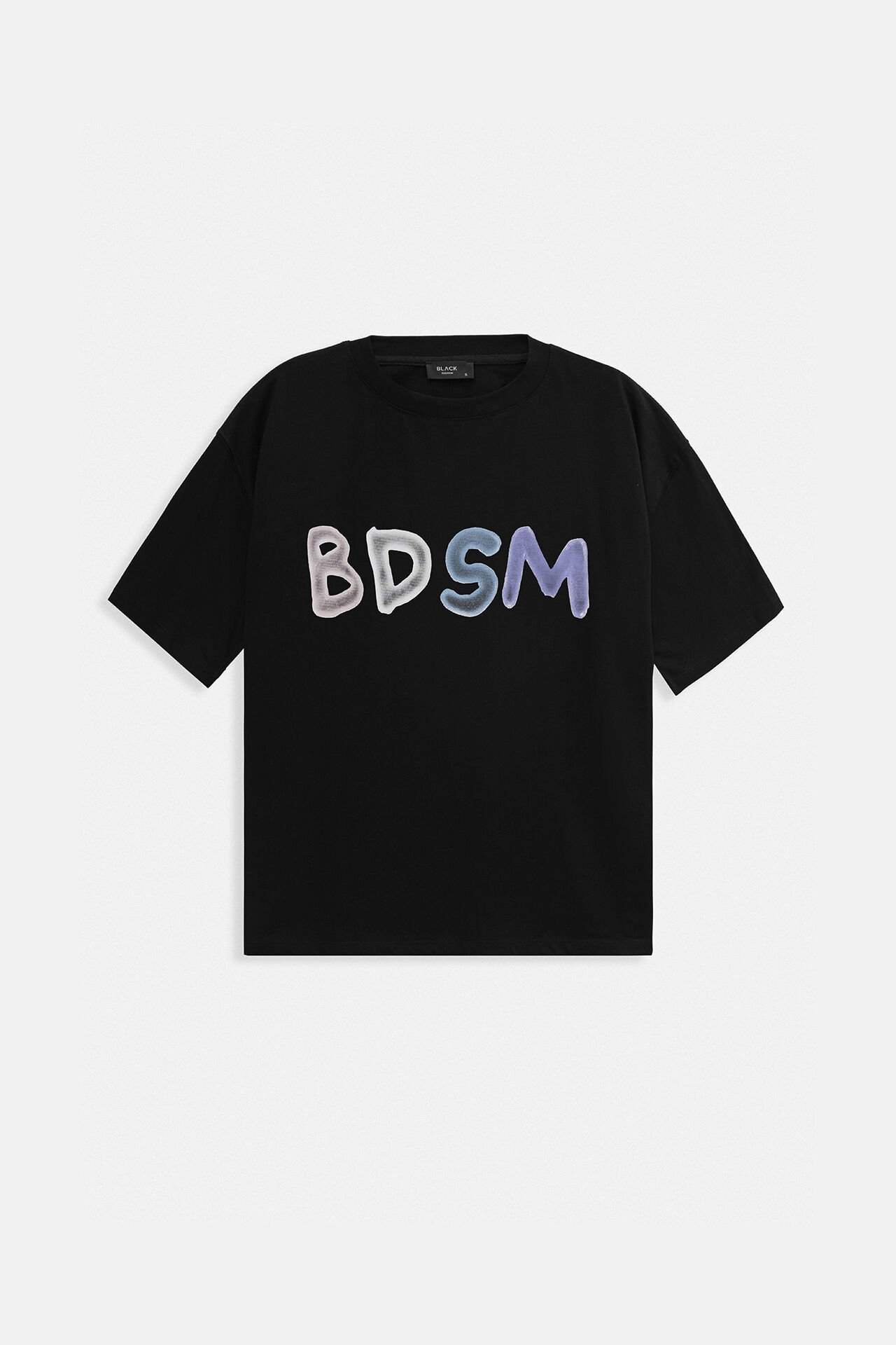 Wholesale Back and Front Printed Oversize Black T-Shirt