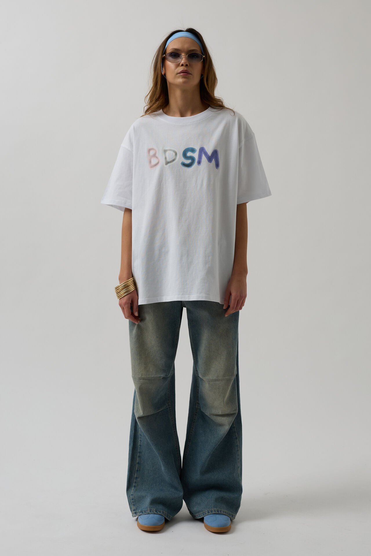 Wholesale Back and Front Printed Oversize White T-Shirt