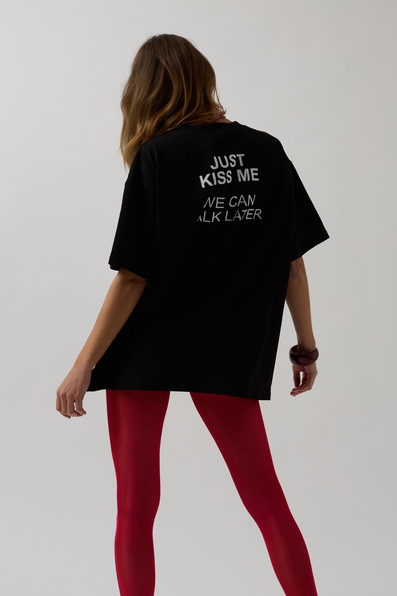 Toptan Sırt Baskılı Oversize Siyah T-Shirt