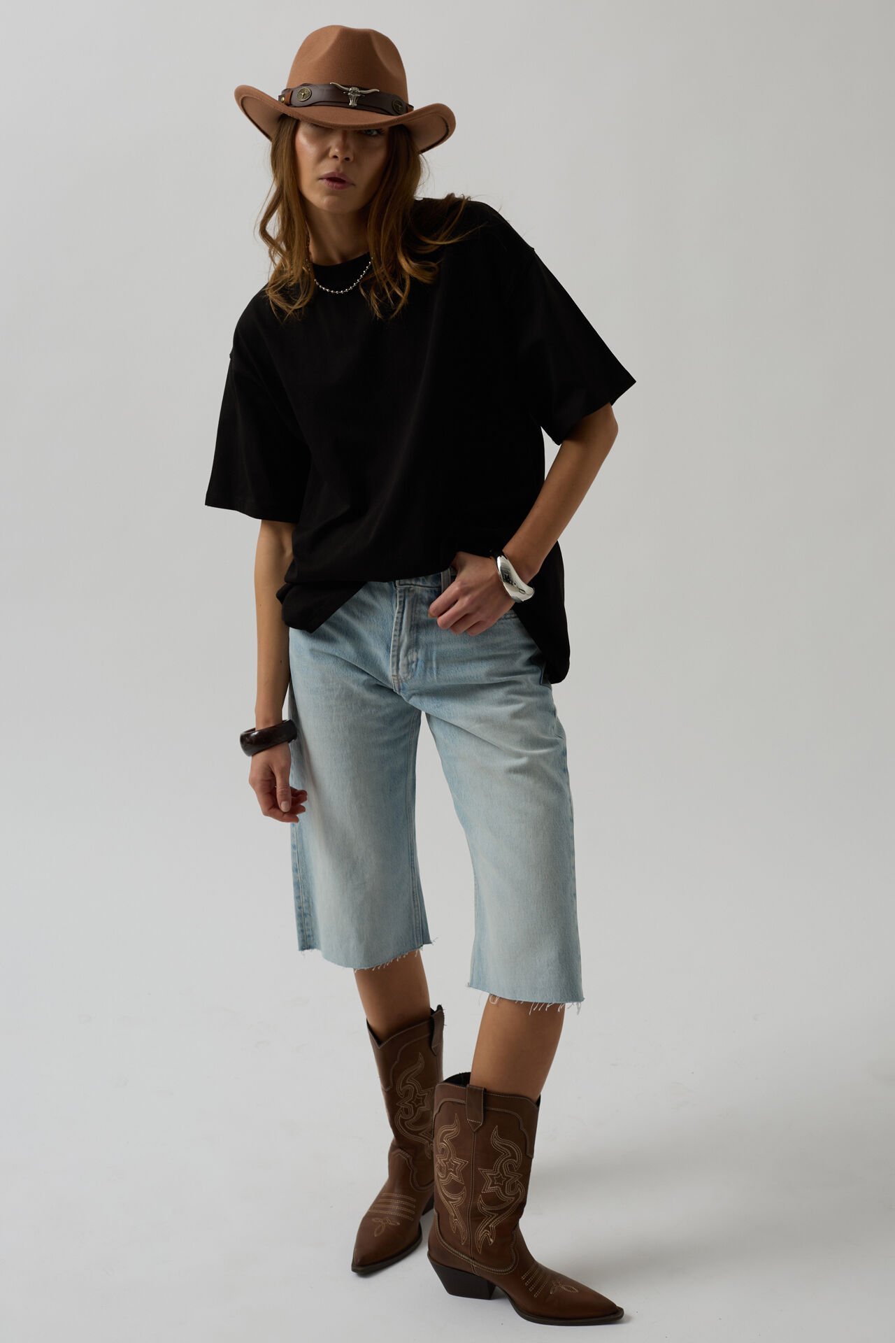 Toptan Basic Oversize Siyah T-Shirt