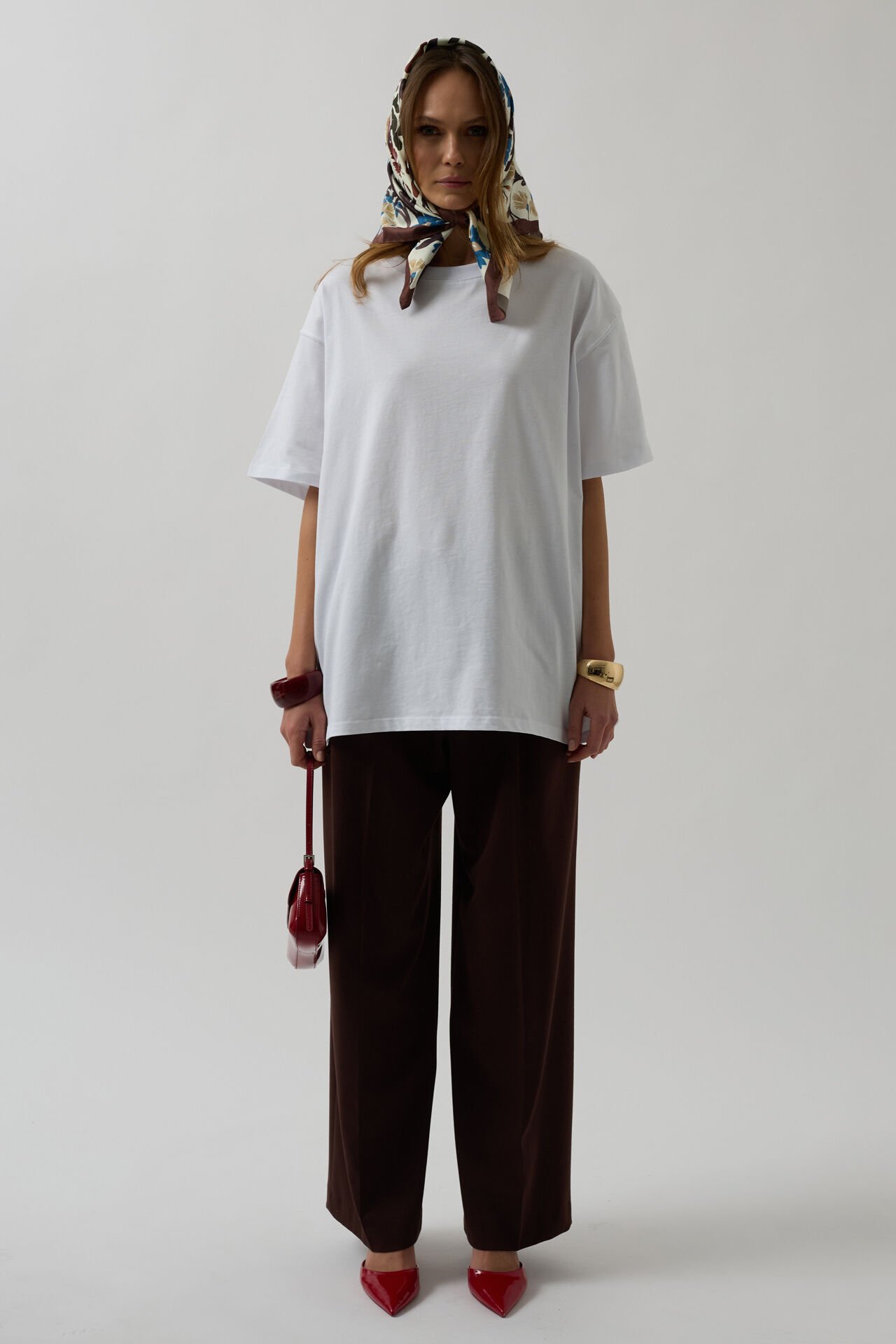 Toptan Basic Oversize Beyaz T-Shirt