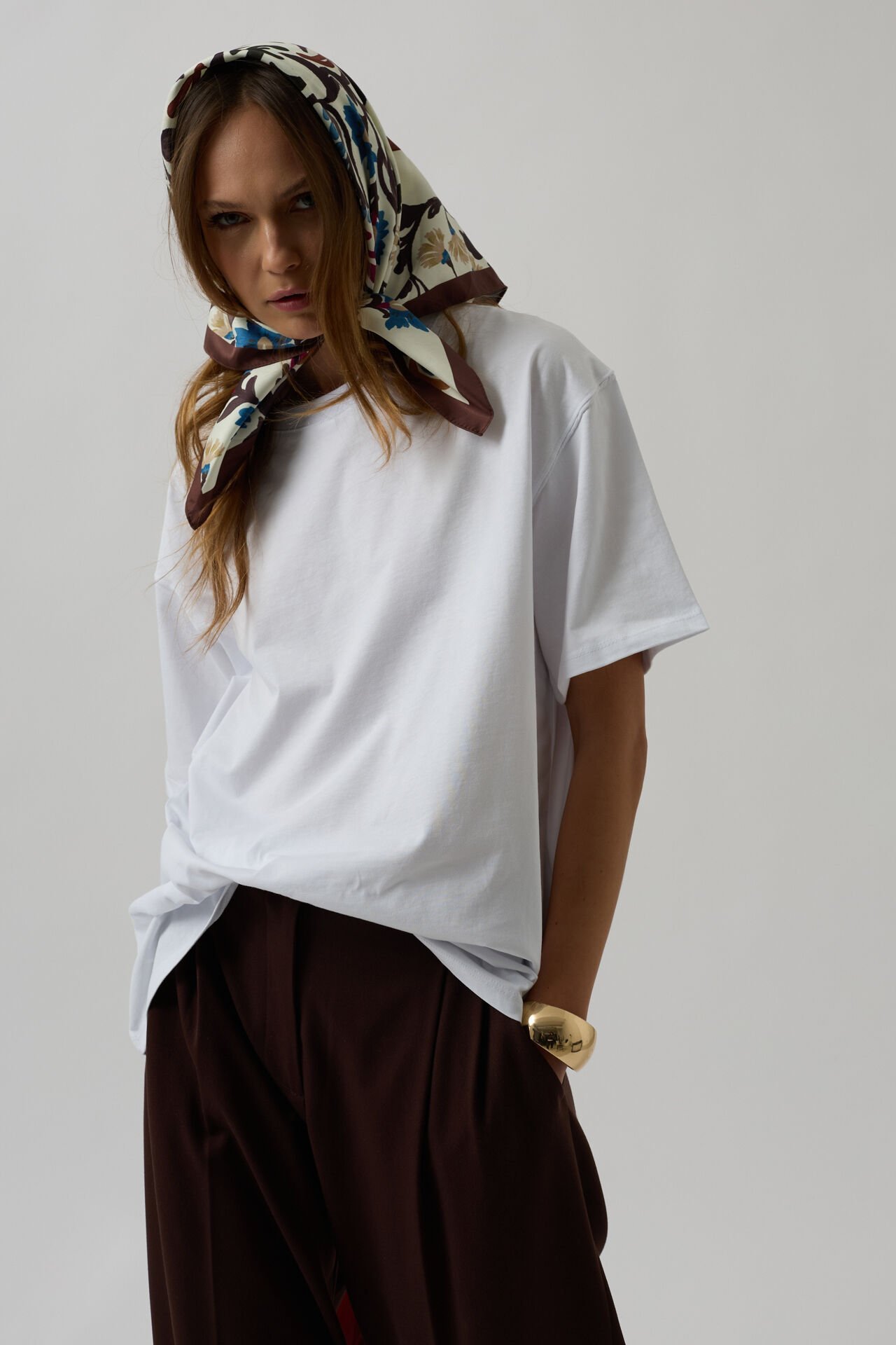 Toptan Basic Oversize Beyaz T-Shirt