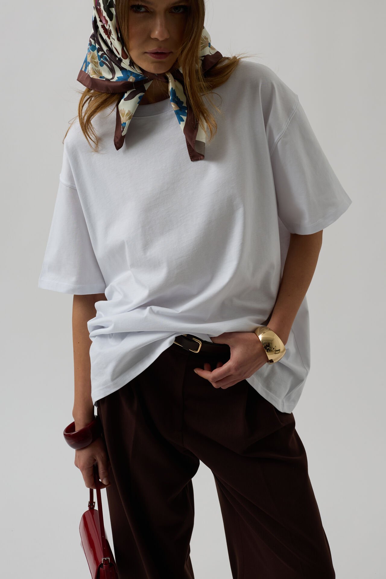 Toptan Basic Oversize Beyaz T-Shirt
