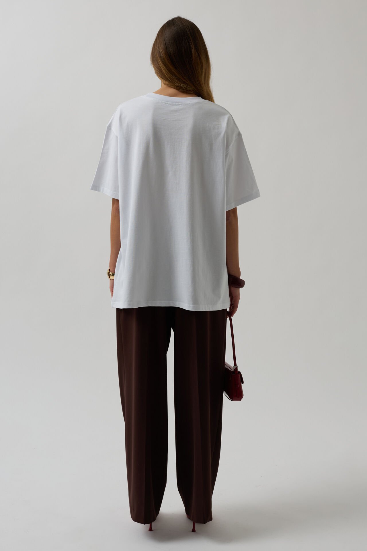 Toptan Basic Oversize Beyaz T-Shirt