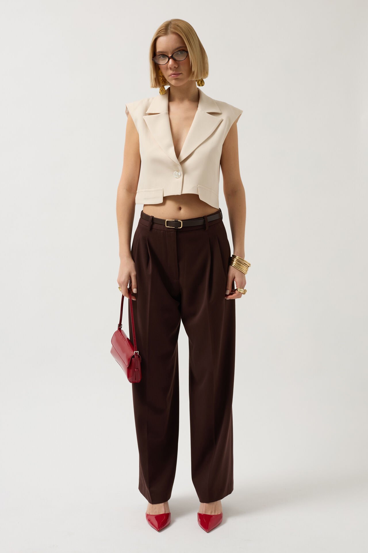 Wholesale Button Detail Pocket Stone Vest