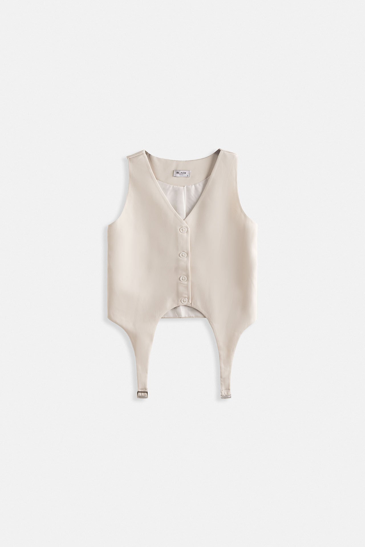 Wholesale Belt Detail V Neck Stone Vest