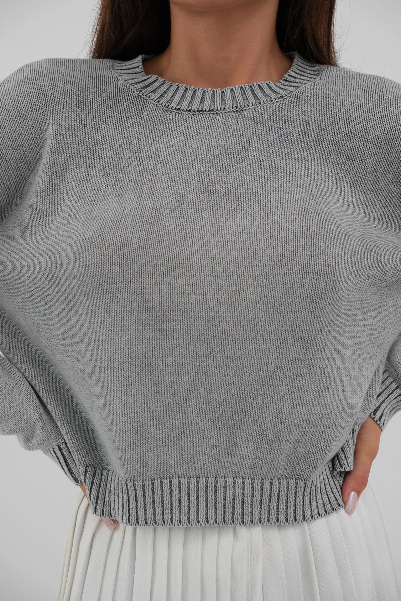 Wholesale Washable Crop Knitwear Sweater