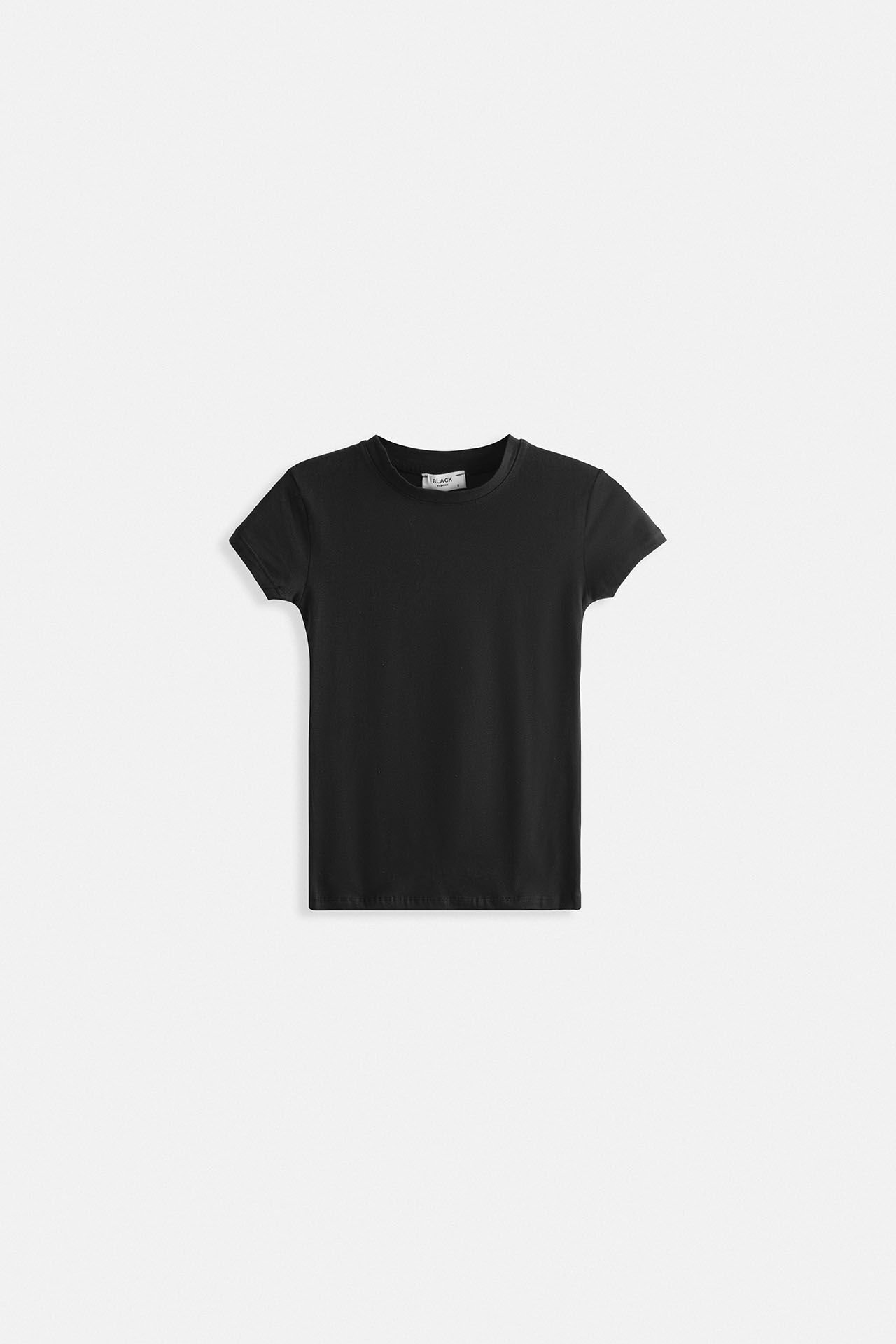 Toptan Likralı Basic Siyah T-Shirt