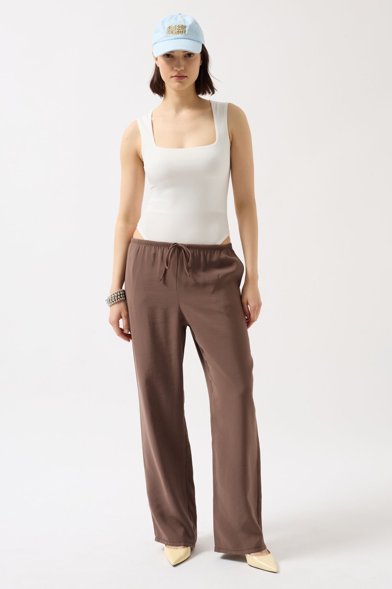 Wholesale Square Neck Thick Strap White Bodysuit