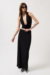 Wholesale Pencil Midi Black Skirt