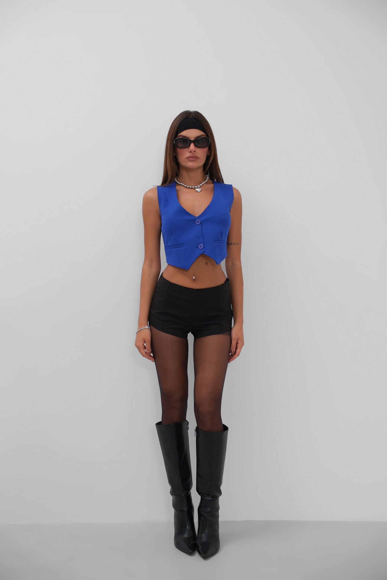 Wholesale Buttoned Crop Vest