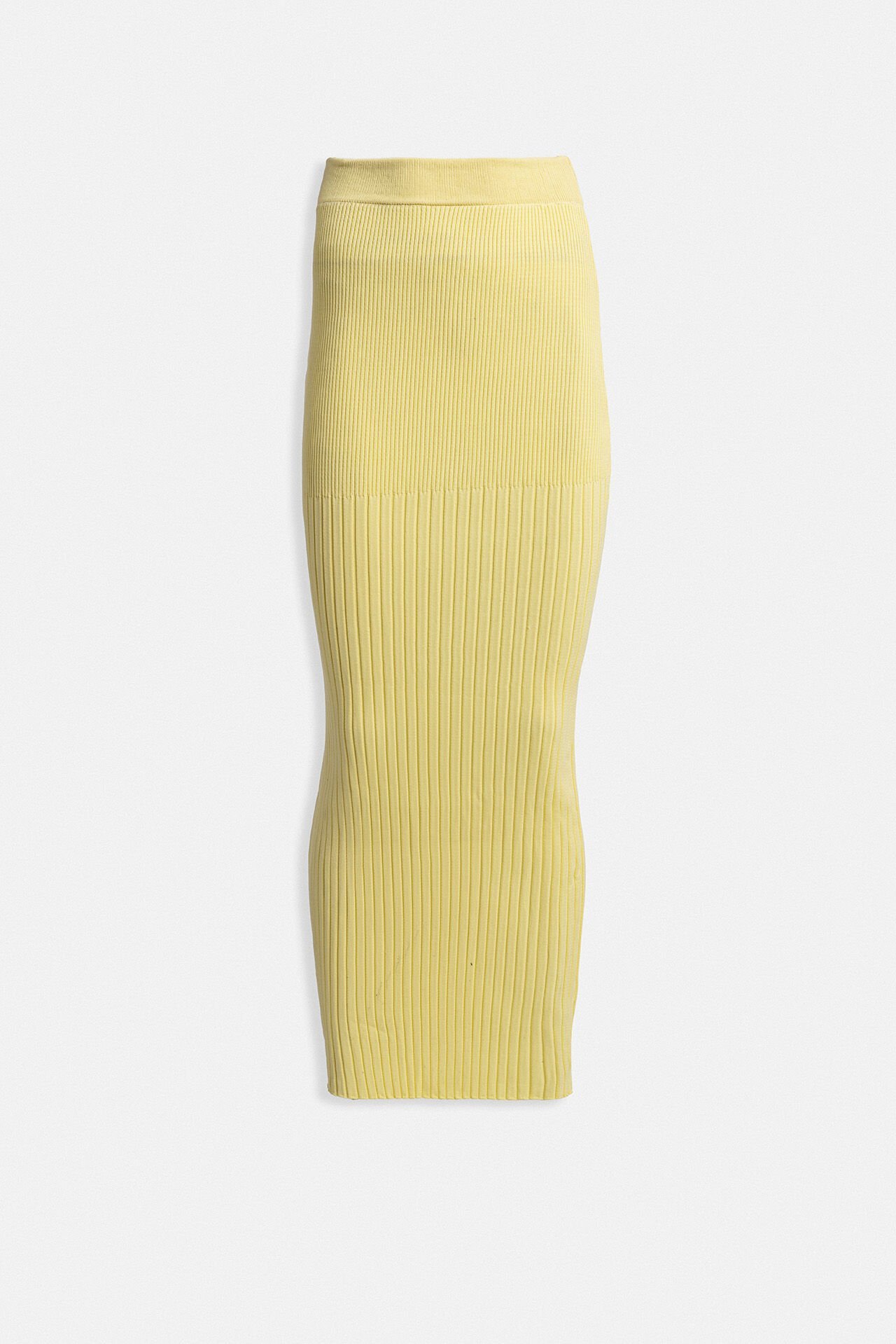 Оптовая продажа с высокой талией, текстурированная желтая юбка