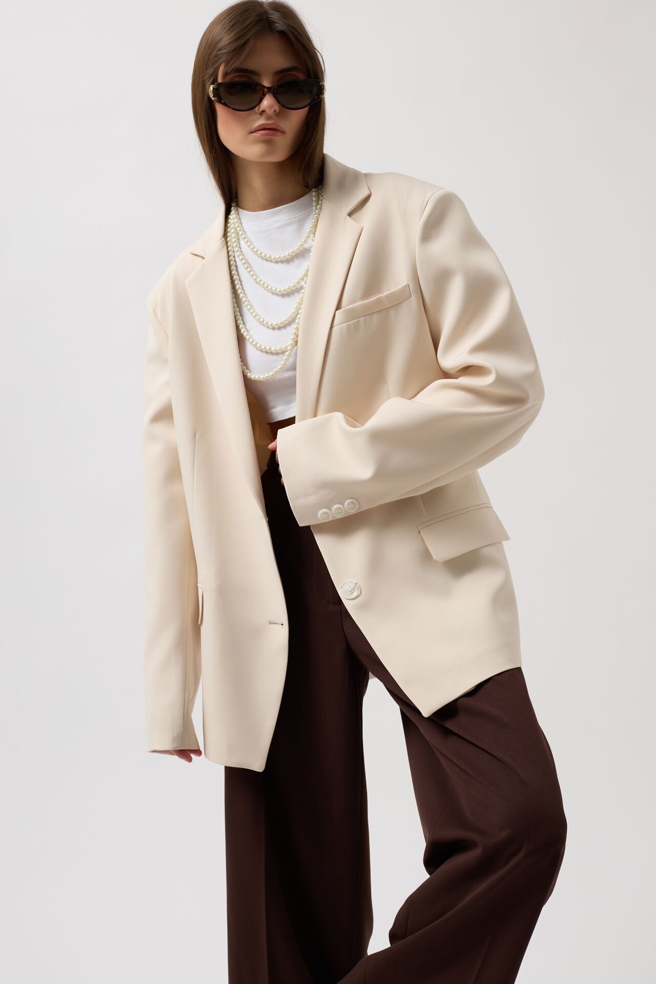 Toptan Basic Oversize Taş Ceket