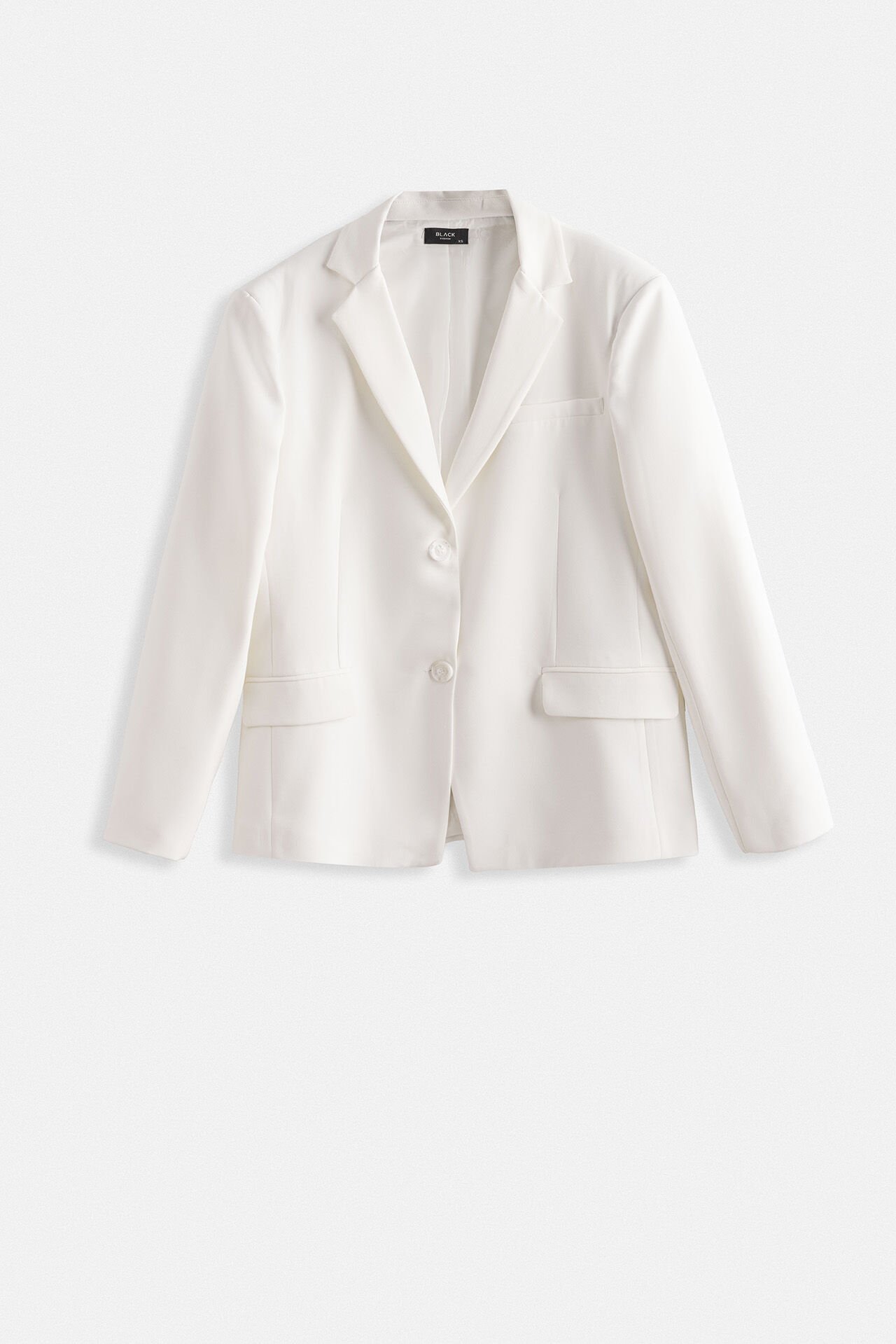 Toptan Basic Oversize Beyaz Ceket