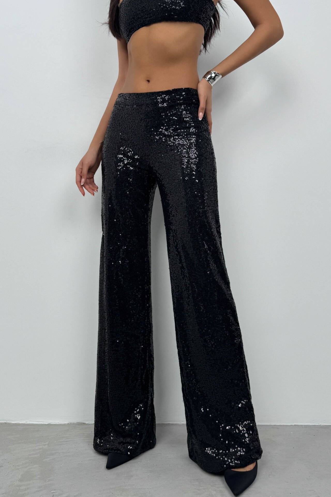 Wholesale Sequined Wide Leg Pants