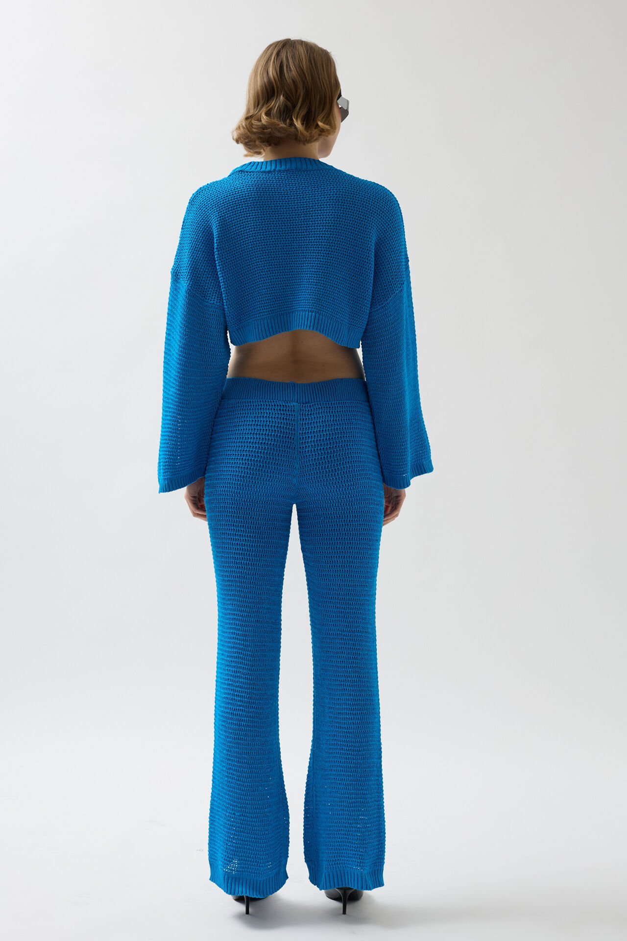 Toptan Oversize Triko Bluz Mavi Pantolon Takım