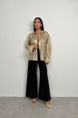 Wholesale Sequined Gold Oversize Shirt