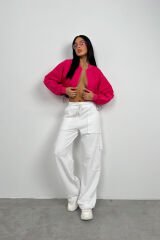 Wholesale Quilted Bomber Fuchsia Jacket