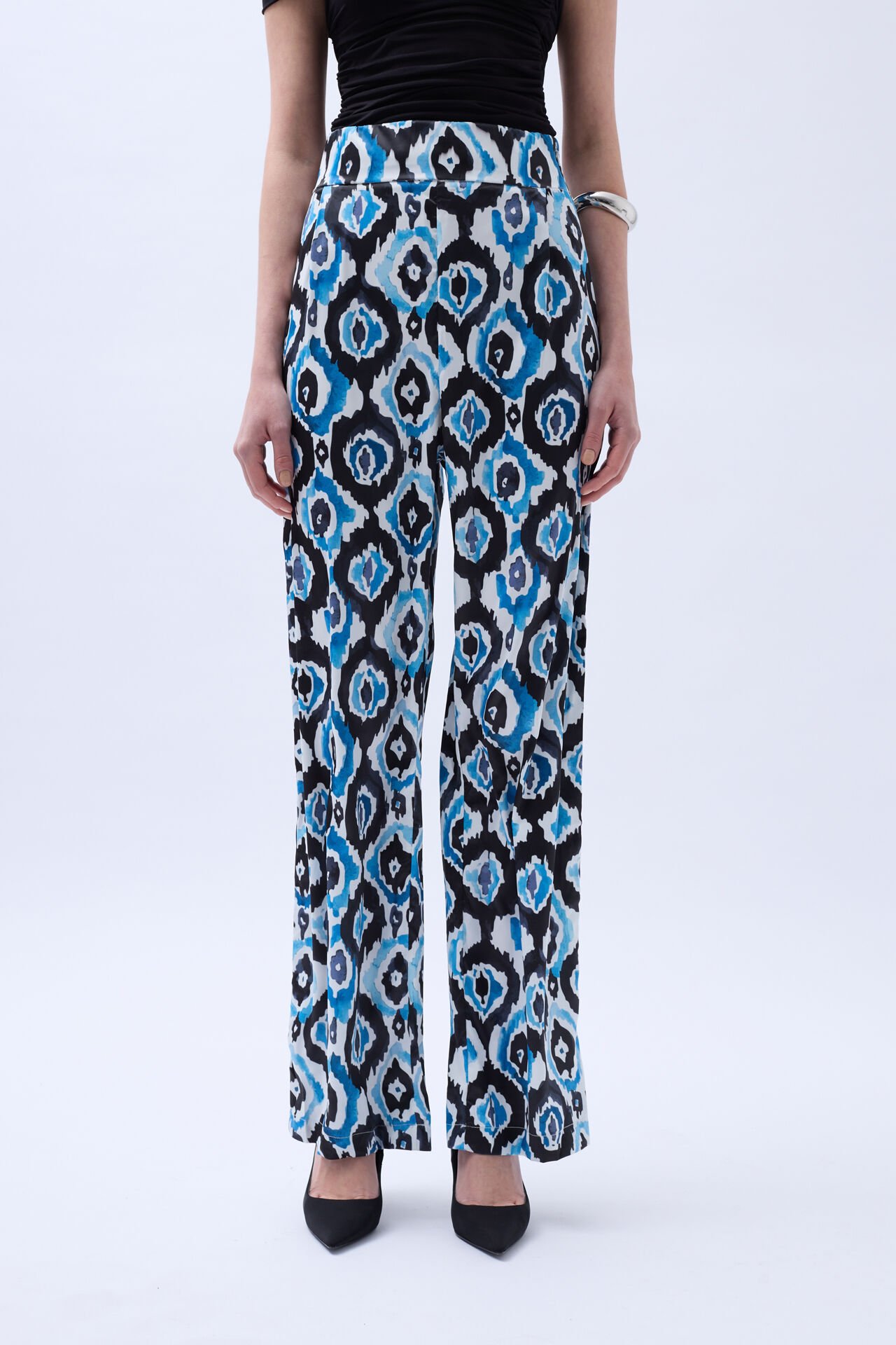Patterned Satin Trousers