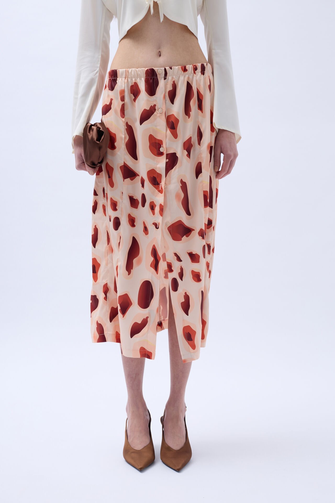 Юбка с узором и разрезами по бокам